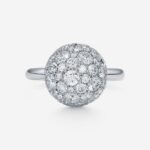 Heart Bezel Band Ring in Silver